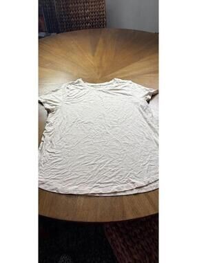 TAHARI WOMEN CASUAL LOUNGE Beige SHIRT BLOUSE TOP Medium